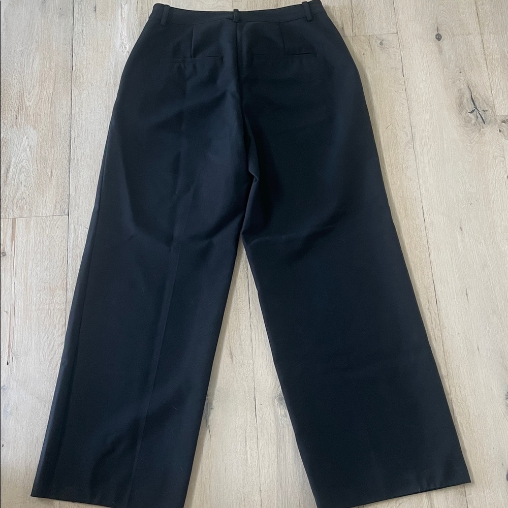 Good American Wide Leg Black Cotton Blend Trouser - Picture 6 of 7